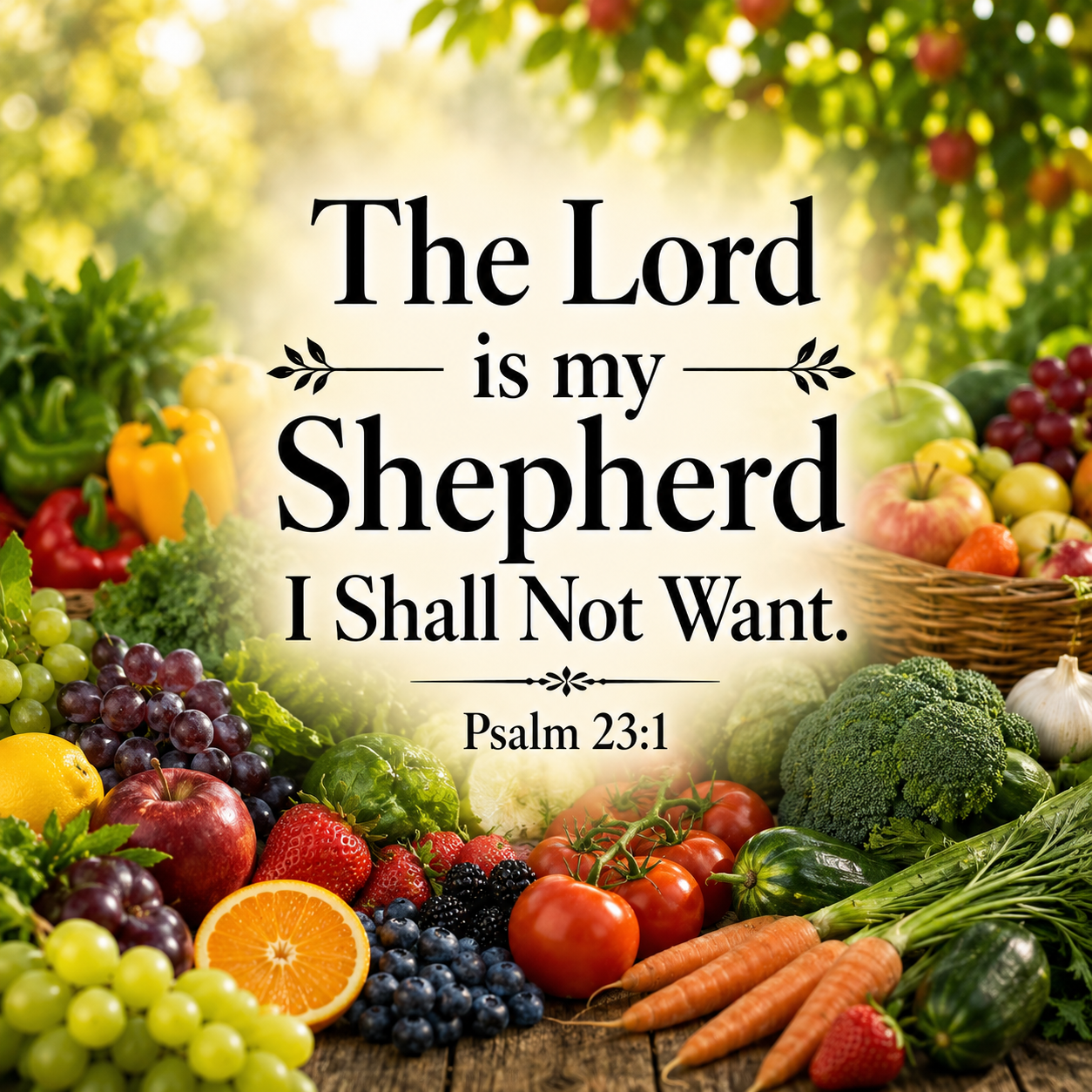 The Lord Is My Shepherd I Shall Not Want Magnet.