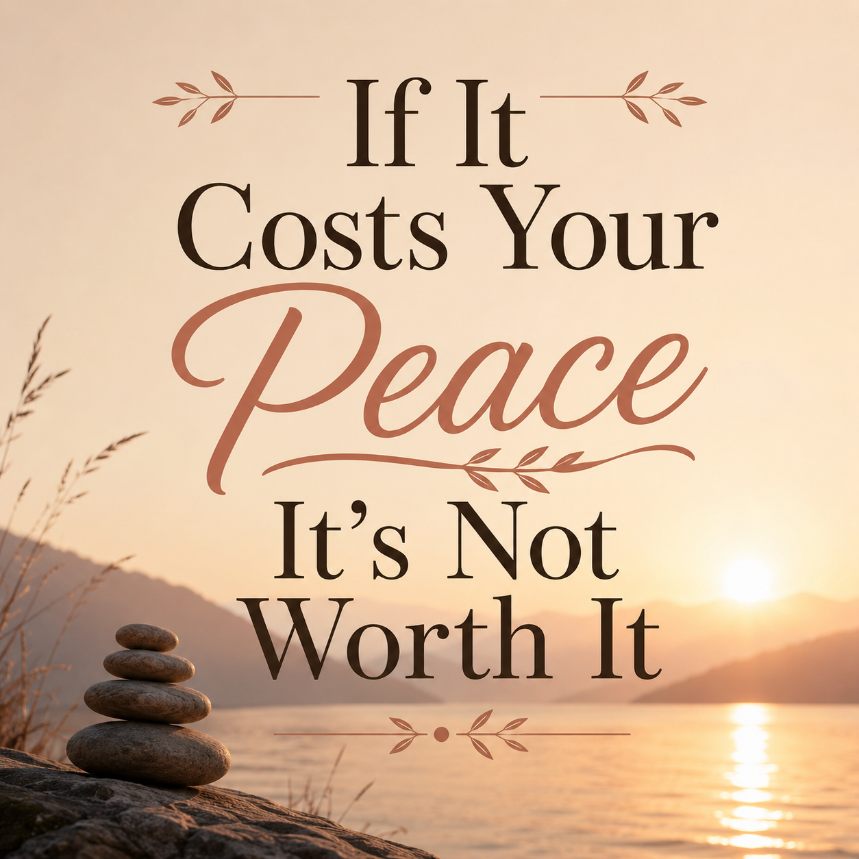 If It Cost Your Peace It's Not Worth It Magnet.