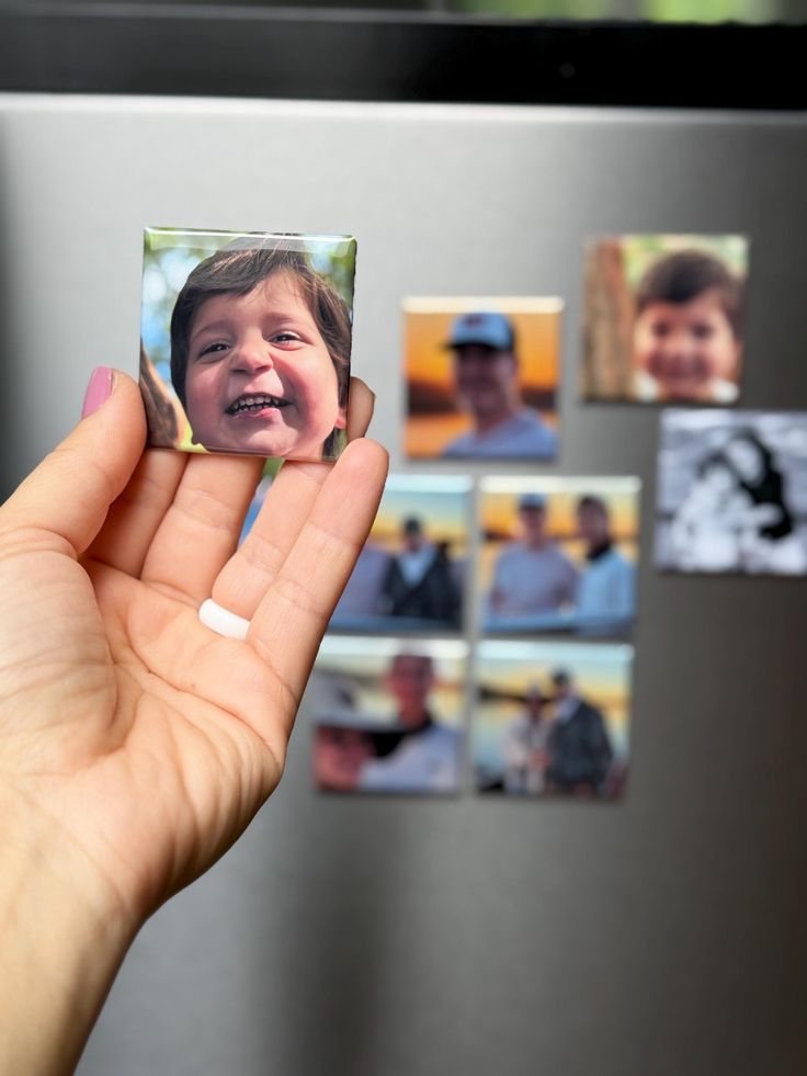 6 personalized photo magnets