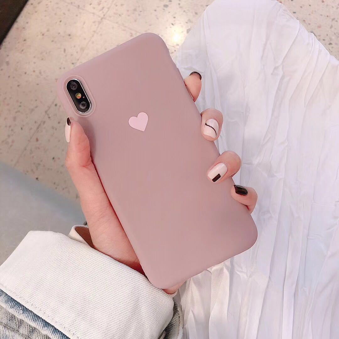 Love solid color phone case unclo