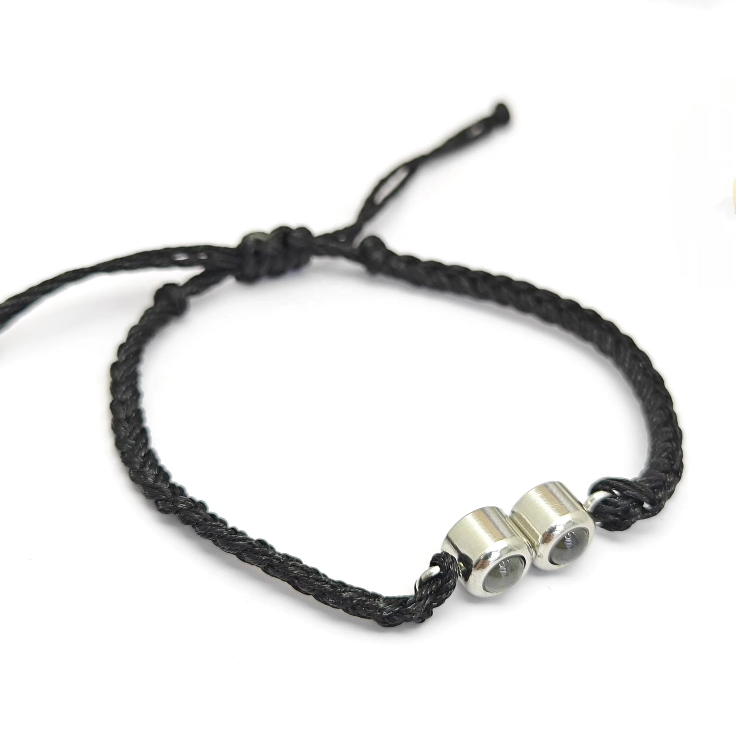 Couple  Woven Rope Custom Two Photos Projection Bracelet