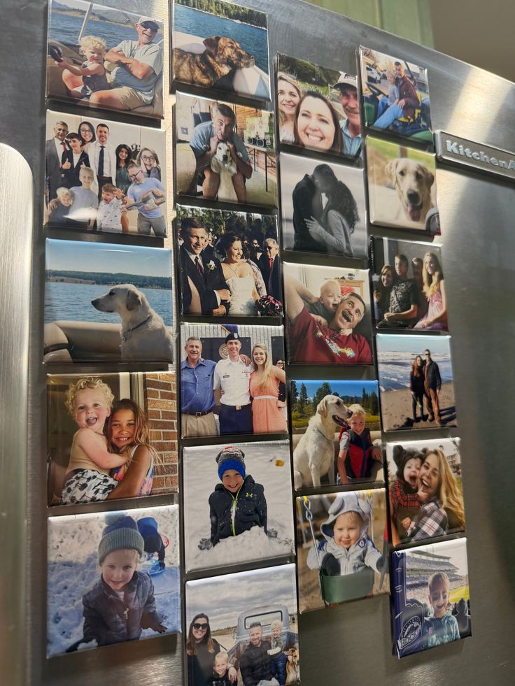 6 personalized photo magnets