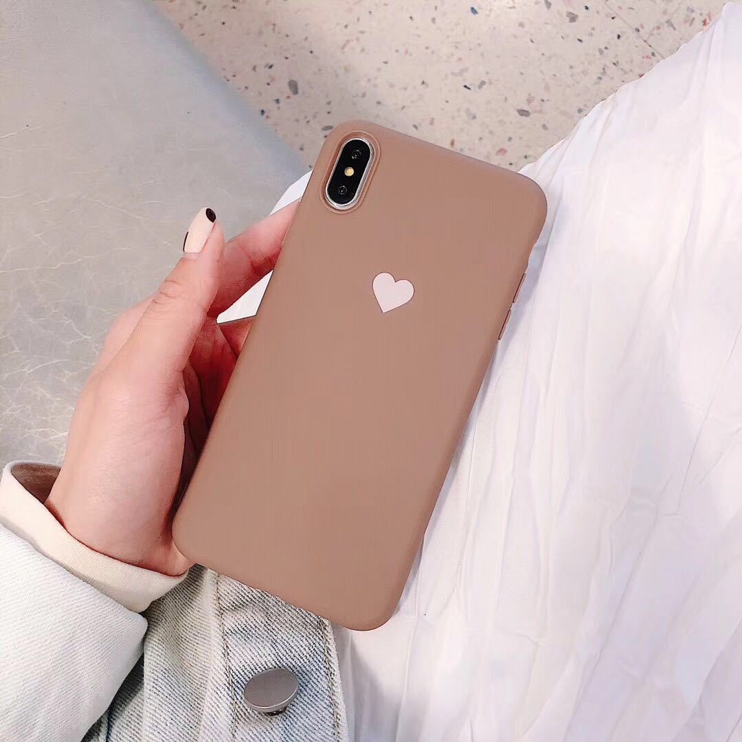 Love solid color phone case unclo