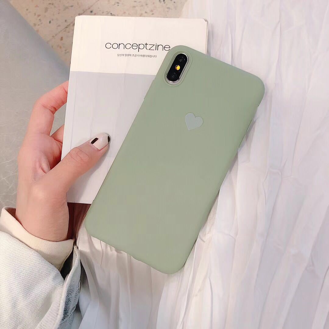 Love solid color phone case unclo