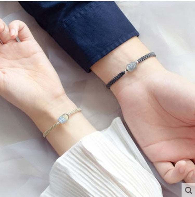 Natural Crystal Brave Braided Bracelet unclo