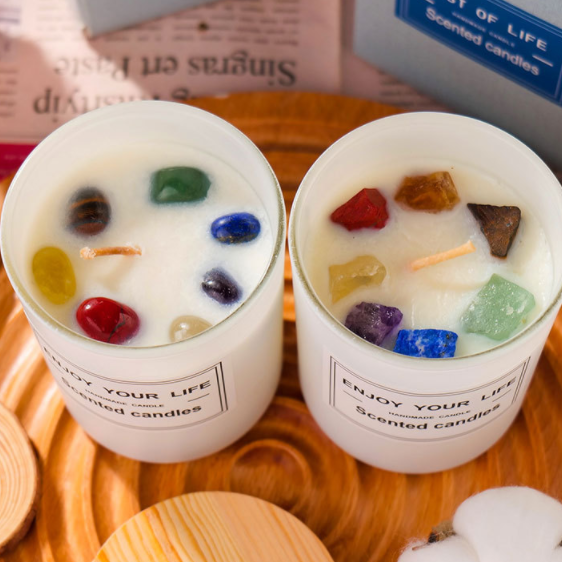 Natural Crystal Original Stone Incense Candle unclo