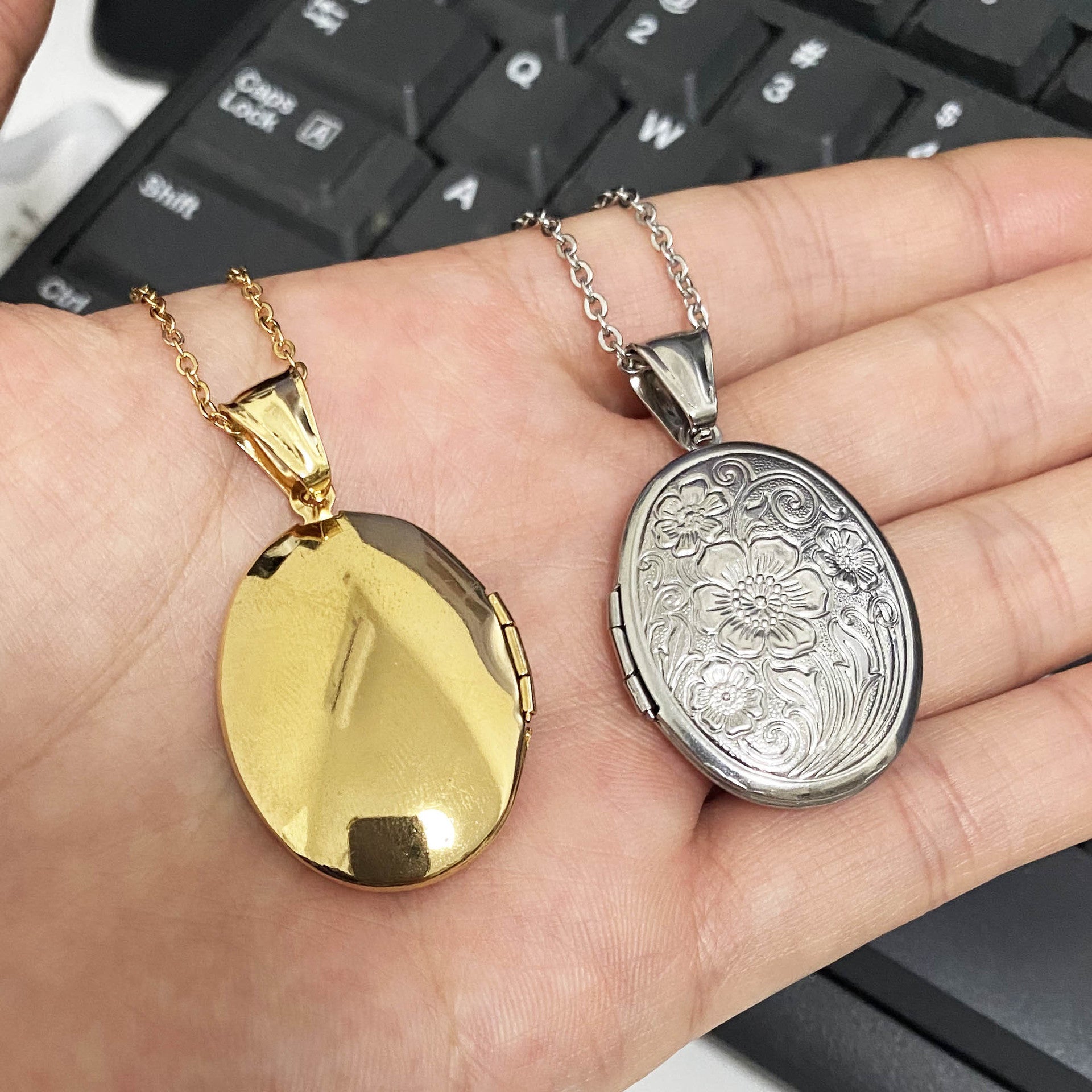 New Stainless Steel Photo Frame Pendant unclo