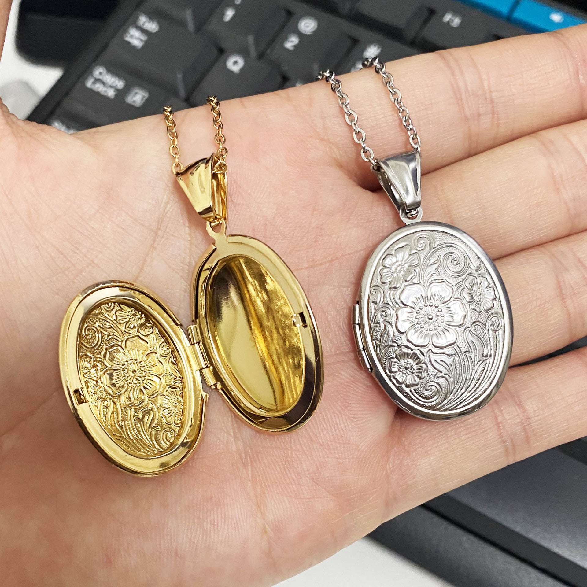 New Stainless Steel Photo Frame Pendant unclo