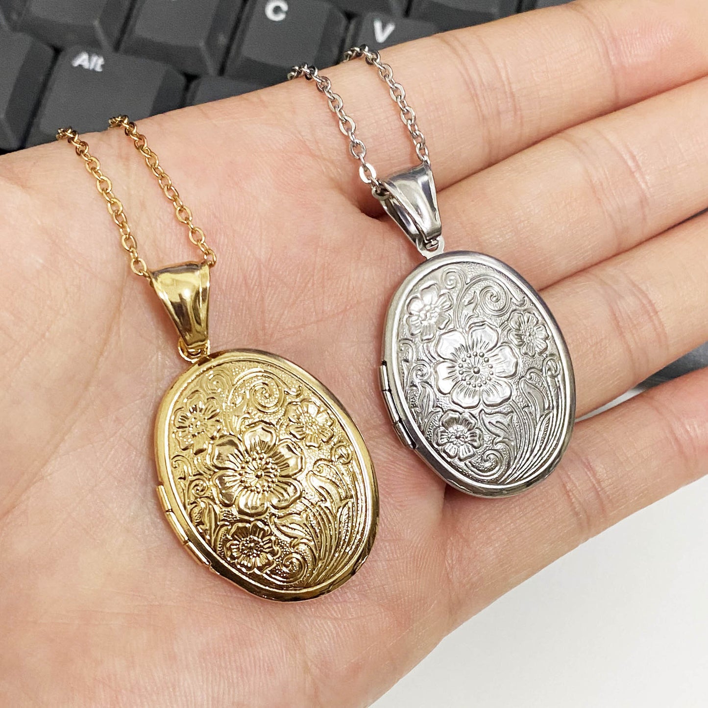 New Stainless Steel Photo Frame Pendant unclo