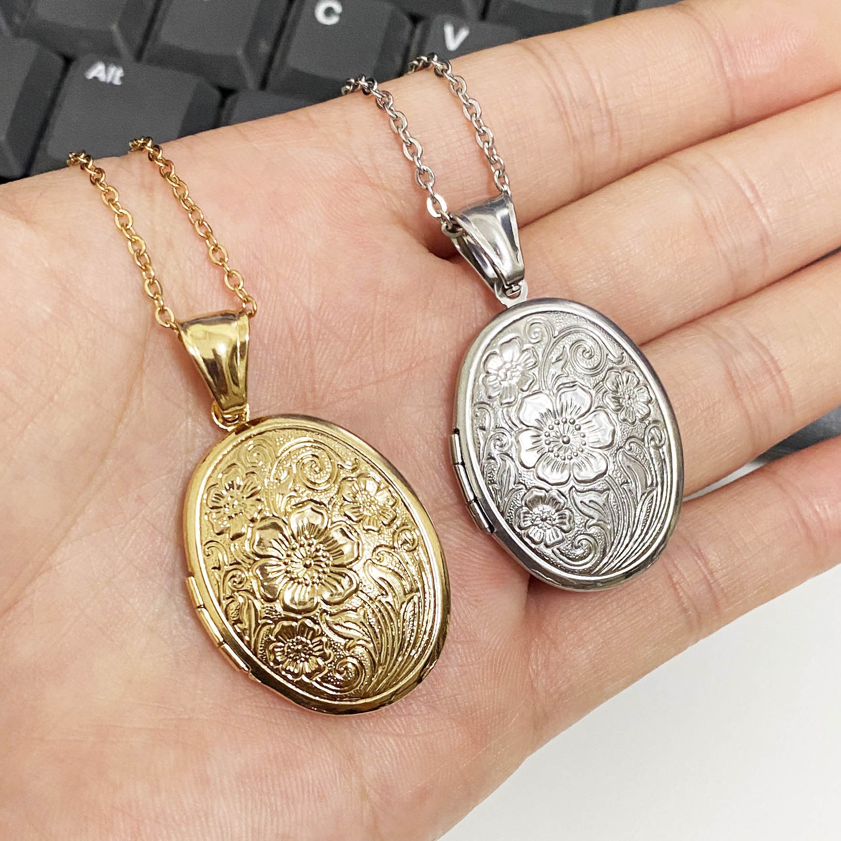 New Stainless Steel Photo Frame Pendant unclo