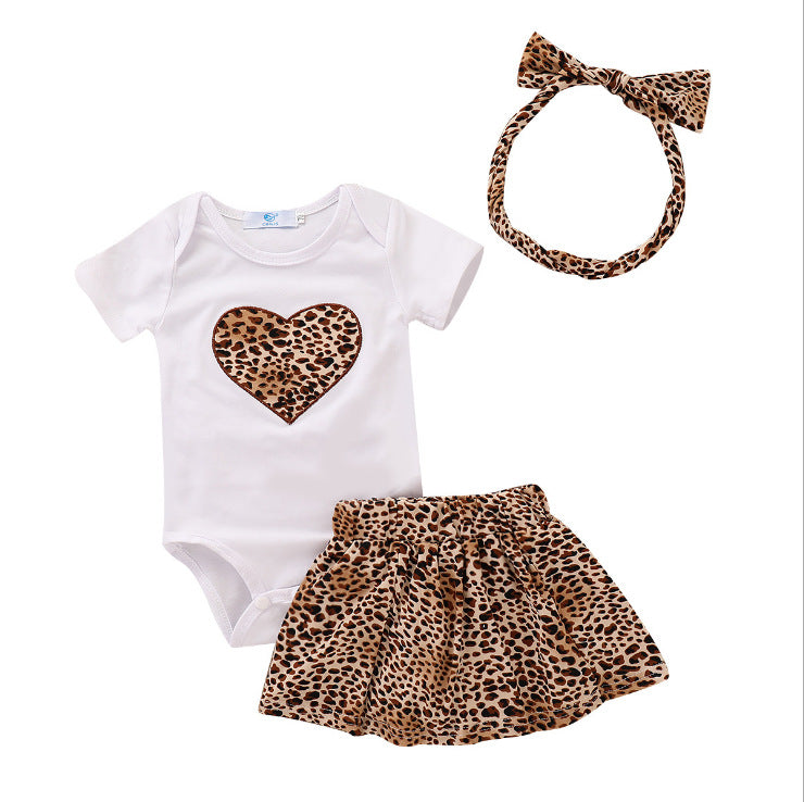 Printed Love Romper Children's clothing unclo