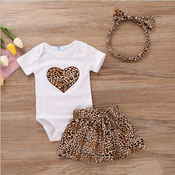 Printed Love Romper Children's clothing unclo