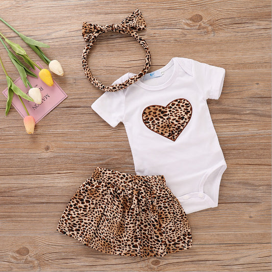 Printed Love Romper Children's clothing unclo