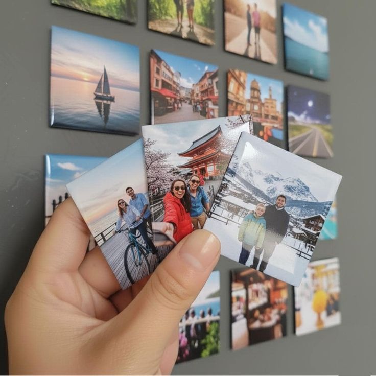 9 personalized photo magnets SMALL FORMAT