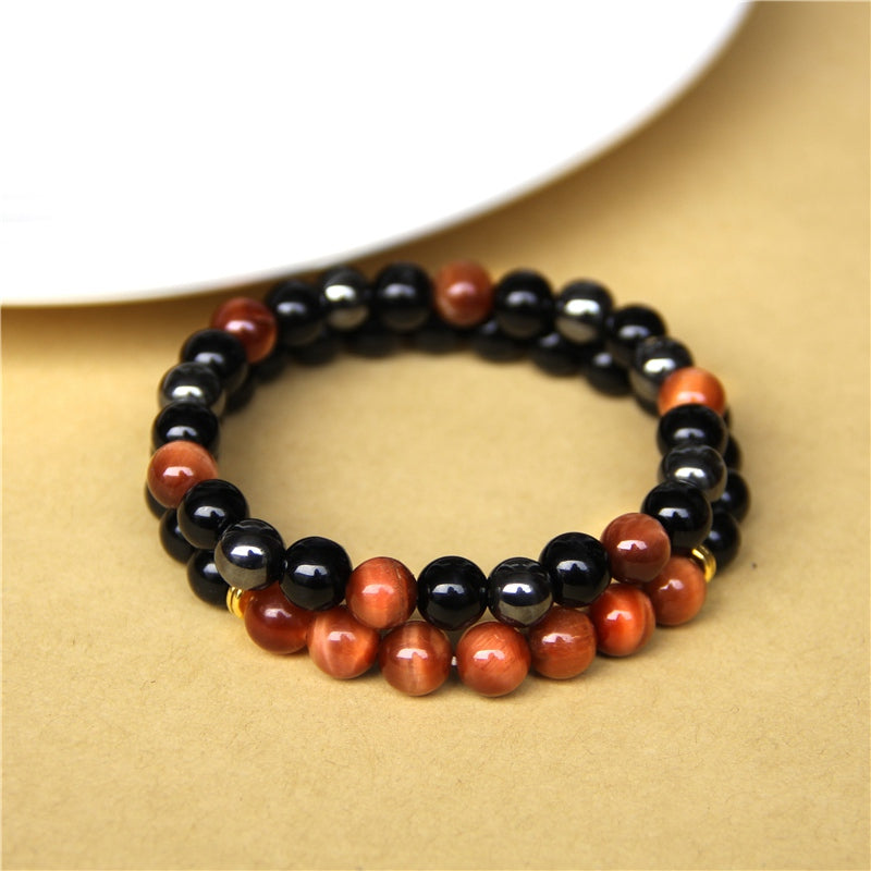 Yellow Tiger Bracelet Black Agate Combination Bracelet unclo