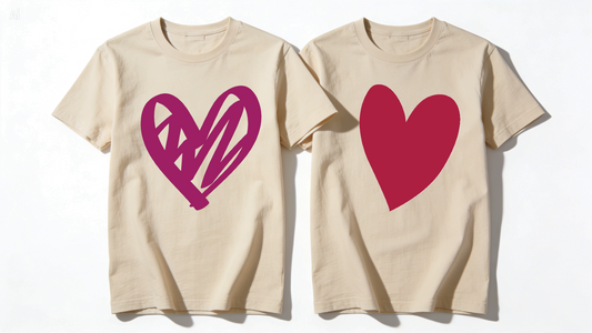 2 hearts t-shirts bundle
